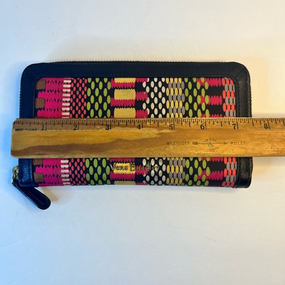 VERA BRADLEY SLEEK WALLET Multi Color Zip Coin Card Holder - Picture 5 of 9